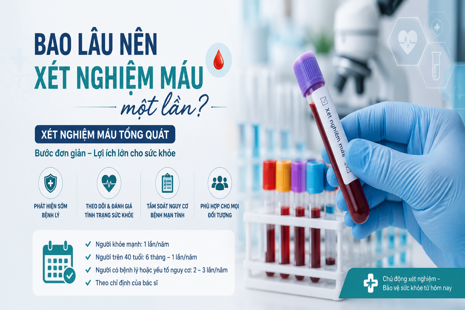 Bao lâu nên xét nghiệm máu một lần?
